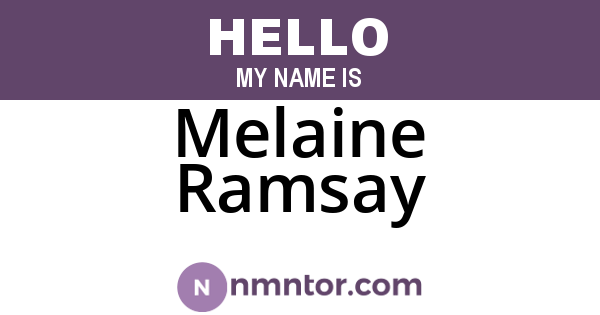Melaine Ramsay
