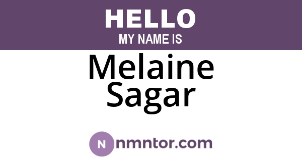 Melaine Sagar