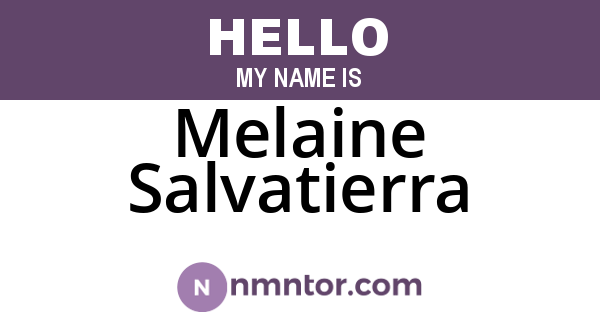 Melaine Salvatierra