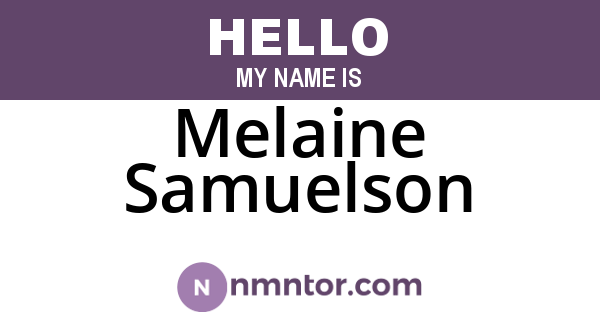 Melaine Samuelson