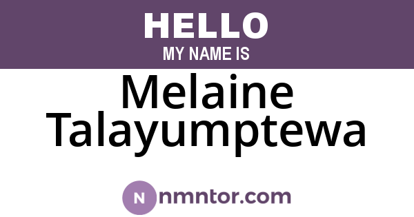 Melaine Talayumptewa