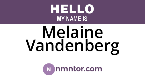 Melaine Vandenberg