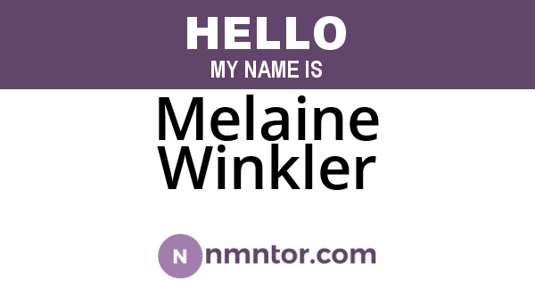 Melaine Winkler
