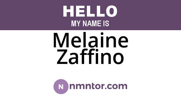 Melaine Zaffino