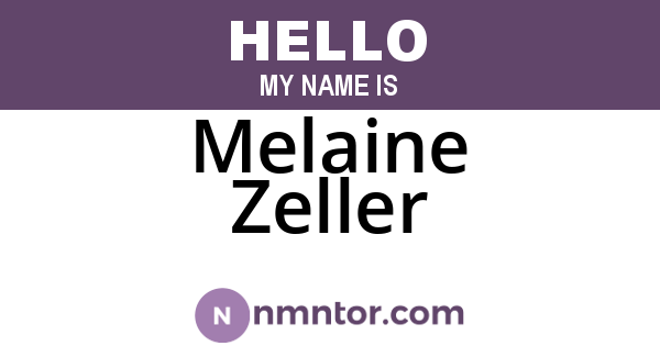 Melaine Zeller