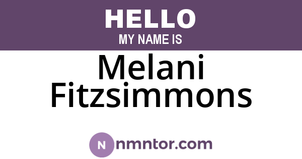 Melani Fitzsimmons