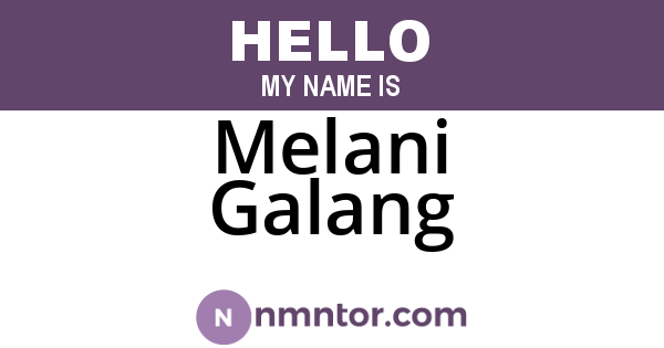 Melani Galang