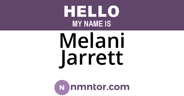 Melani Jarrett