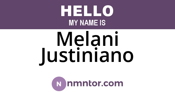 Melani Justiniano