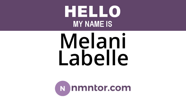 Melani Labelle