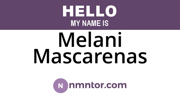 Melani Mascarenas
