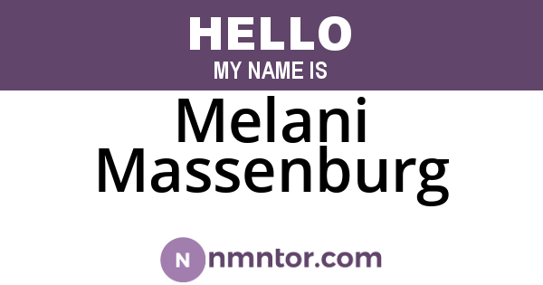 Melani Massenburg