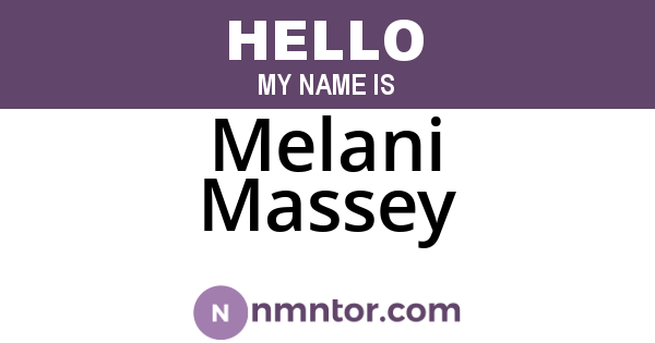 Melani Massey