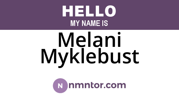 Melani Myklebust