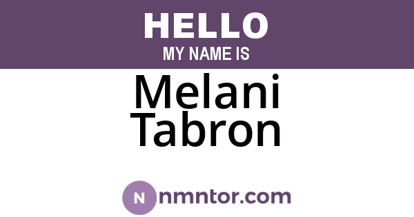 Melani Tabron