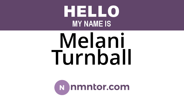 Melani Turnball