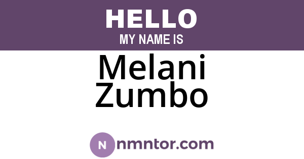Melani Zumbo