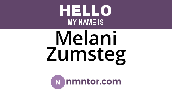Melani Zumsteg