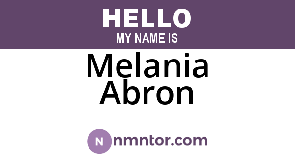 Melania Abron