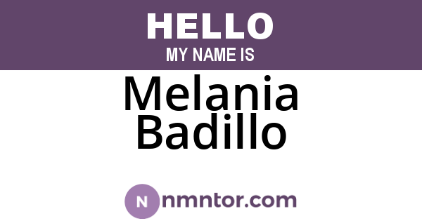 Melania Badillo