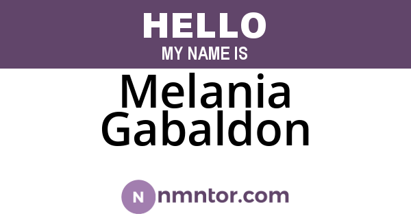 Melania Gabaldon