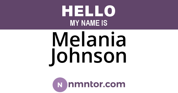Melania Johnson