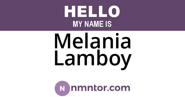 Melania Lamboy