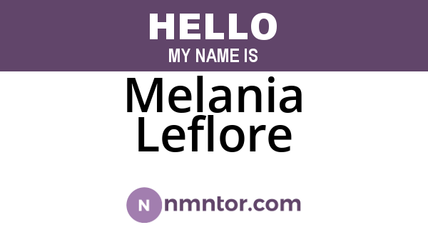 Melania Leflore