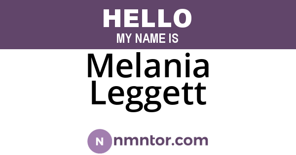 Melania Leggett