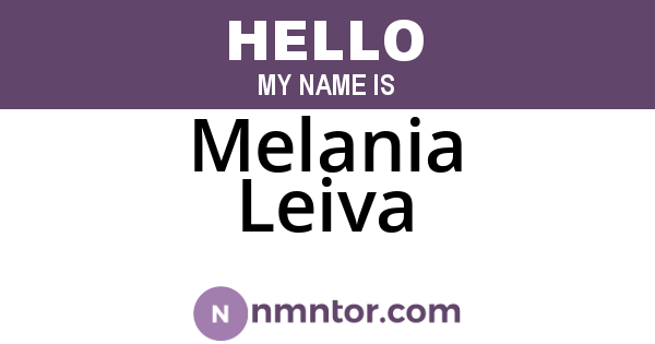 Melania Leiva