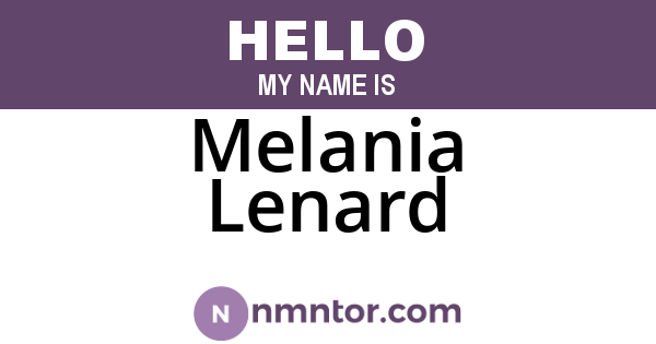 Melania Lenard