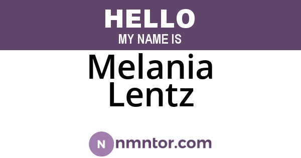 Melania Lentz