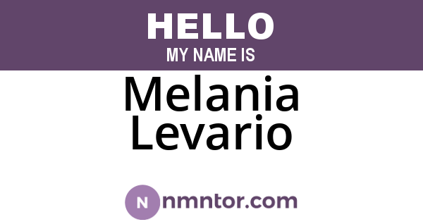 Melania Levario