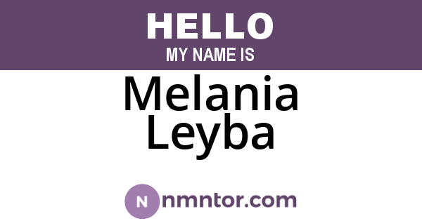 Melania Leyba