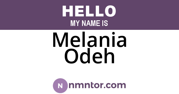 Melania Odeh