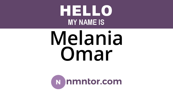 Melania Omar