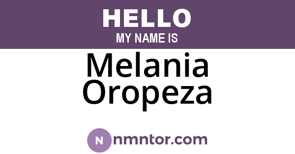 Melania Oropeza