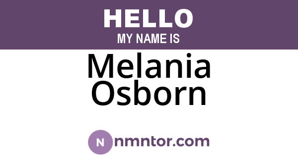 Melania Osborn