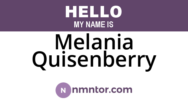Melania Quisenberry