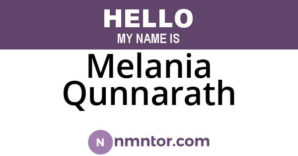 Melania Qunnarath