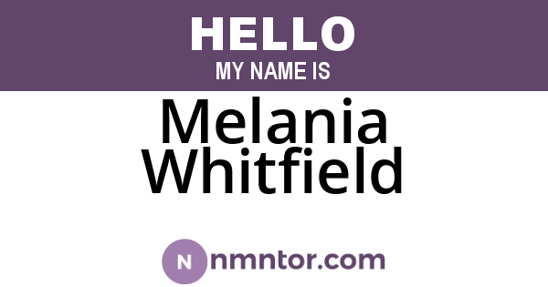 Melania Whitfield