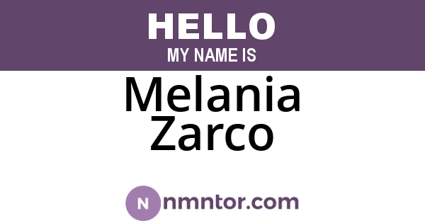 Melania Zarco