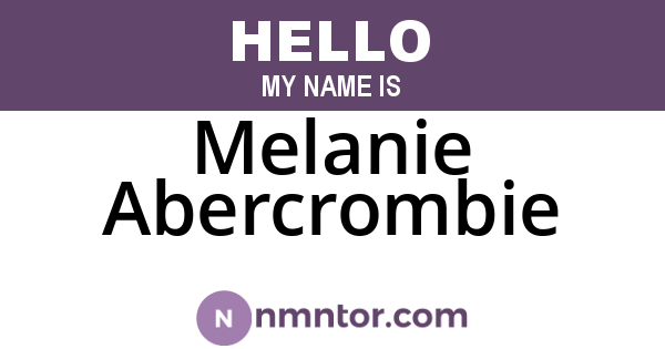 Melanie Abercrombie