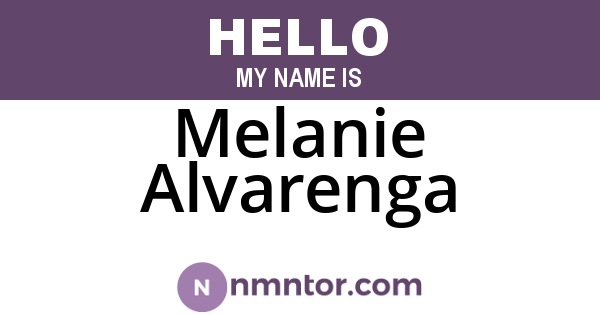 Melanie Alvarenga
