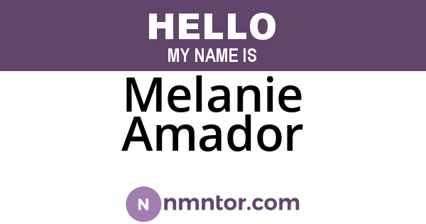 Melanie Amador