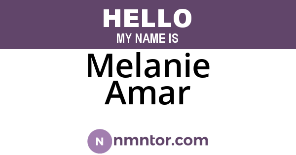 Melanie Amar