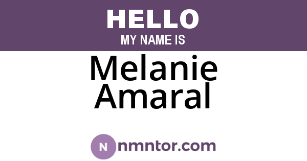 Melanie Amaral