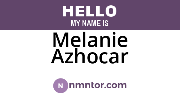 Melanie Azhocar