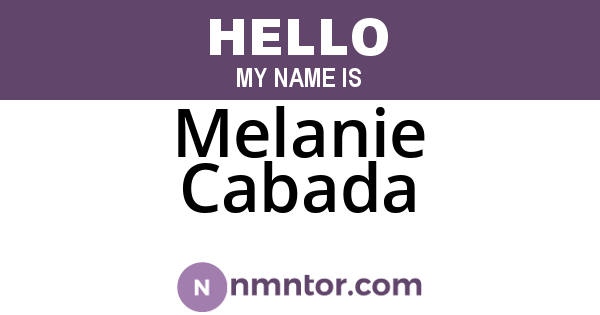 Melanie Cabada