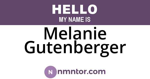 Melanie Gutenberger